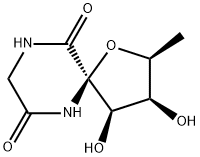 (2S,3S,4R,5R)-3,4-Dihydroxy-2-methyl-1-oxa-6,9-diazaspiro[4.5]decane-7,10-dione 结构式