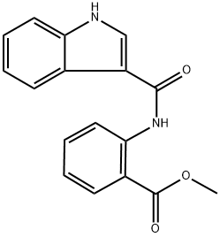 Benzoic acid, 2-[(1H-indol-3-ylcarbonyl)amino]-, methyl ester 结构式