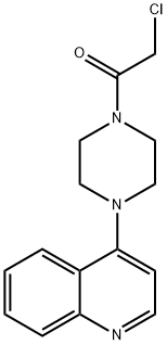 2-Chloro-1-(4-(quinolin-4-yl)piperazin-1-yl)ethanone 结构式