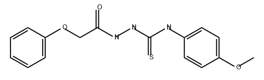 Acetic acid, 2-phenoxy-, 2-[[(4-methoxyphenyl)amino]thioxomethyl]hydrazide 结构式