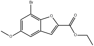 Ethyl 7-bromo-5-methoxy-1-benzofuran-2-carboxylate 结构式