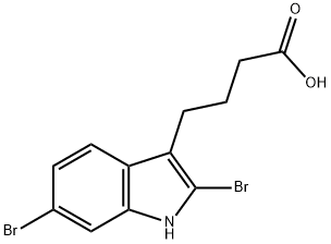 4-(2-溴-1H-吲哚-3-基)丁酸 结构式