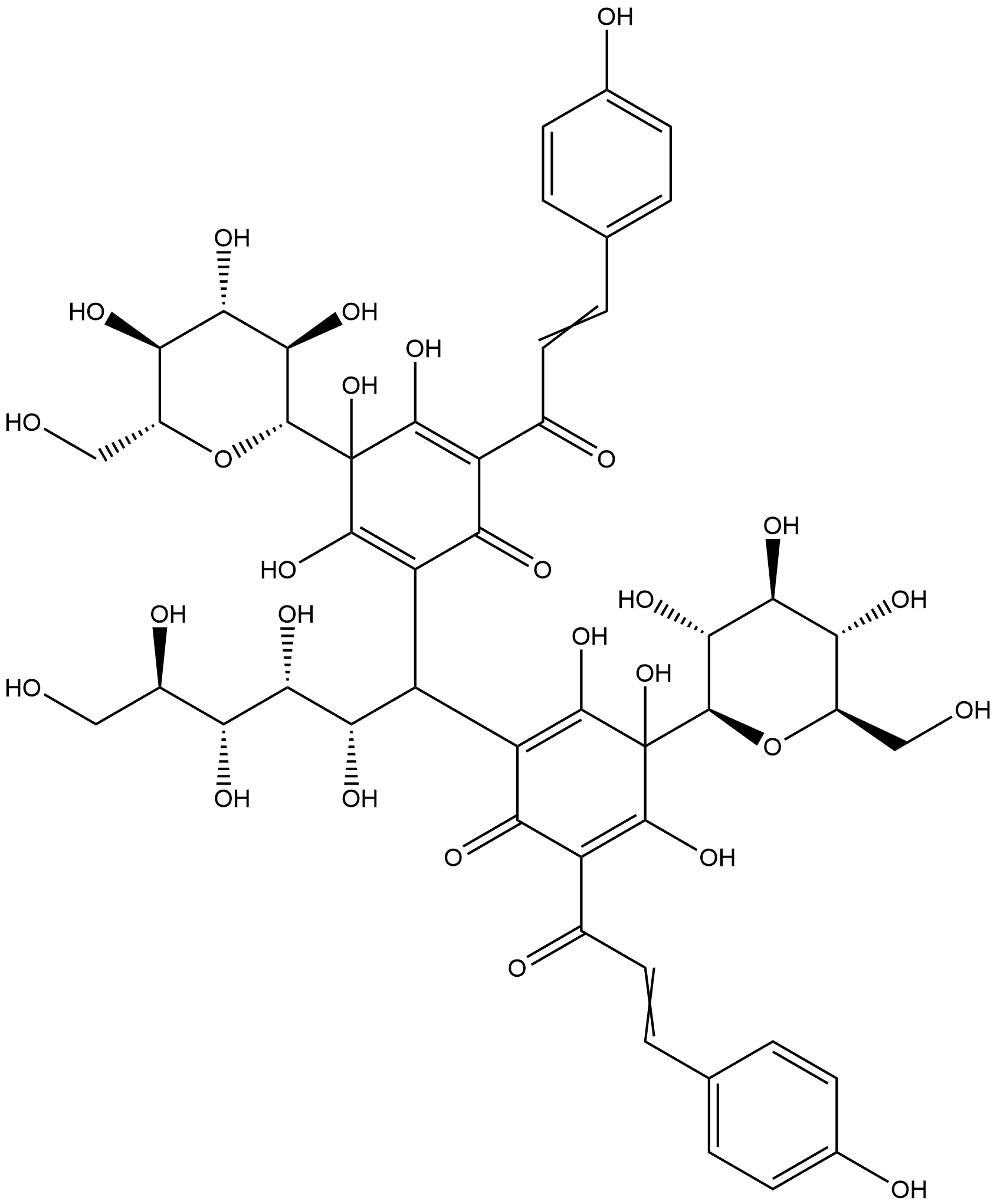 红花黄色素B 结构式