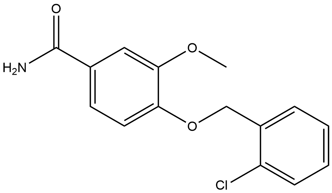 4-[(2-Chlorophenyl)methoxy]-3-methoxybenzamide 结构式