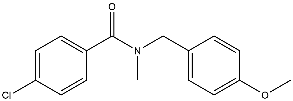 4-Chloro-N-[(4-methoxyphenyl)methyl]-N-methylbenzamide 结构式