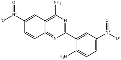 2-(2-Amino-5-nitrophenyl)-6-nitroquinazolin-4-amine 结构式