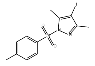 4-碘-3,5-二甲基-1-(4-甲基苯磺酰基)-1H-吡唑 结构式