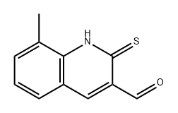 8-甲基-2-硫代-1,2-二氢喹啉-3-甲醛 结构式