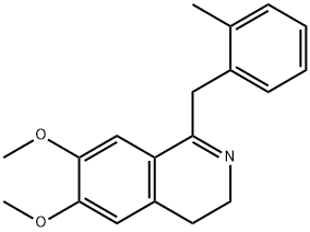 6,7-Dimethoxy-1-(2-methylbenzyl)-3,4-dihydroisoquinoline 结构式