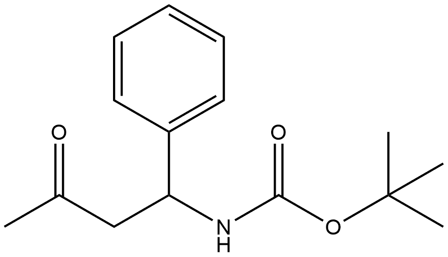 tert-butyl (3-oxo-1-phenylbutyl)carbamate 结构式