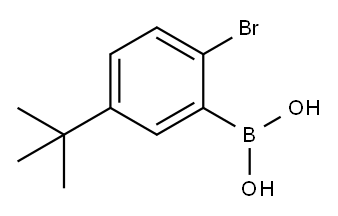 2-溴-5-叔丁基苯硼酸 结构式