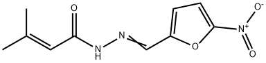 2-Butenoic acid, 3-methyl-, 2-[(5-nitro-2-furanyl)methylene]hydrazide 结构式