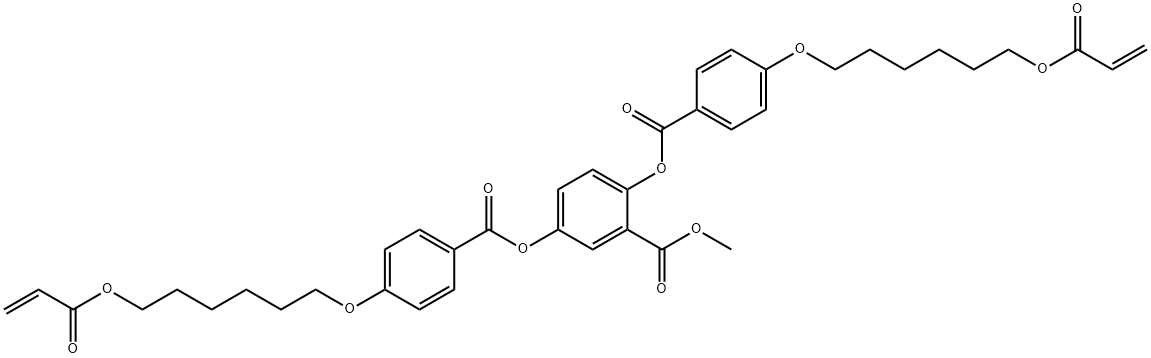 2-(甲氧羰基)-1,4-苯撑双(4-((6-(丙烯酰氧基)己基)氧基)苯甲酸酯) 结构式