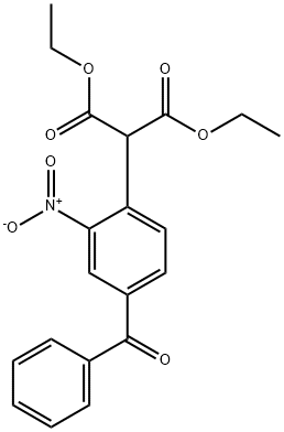 Propanedioic acid, 2-(4-benzoyl-2-nitrophenyl)-, 1,3-diethyl ester 结构式