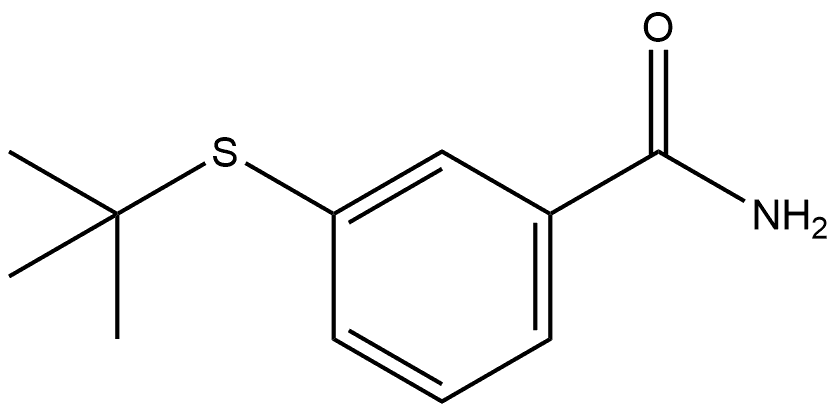 3-[(1,1-Dimethylethyl)thio]benzamide 结构式