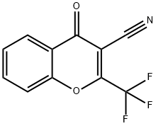 4H-1-Benzopyran-3-carbonitrile, 4-oxo-2-(trifluoromethyl)- 结构式