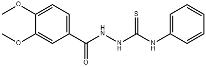 Benzoic acid, 3,4-dimethoxy-, 2-[(phenylamino)thioxomethyl]hydrazide 结构式