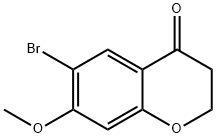 6-溴-7-甲氧基色满-4-酮 结构式