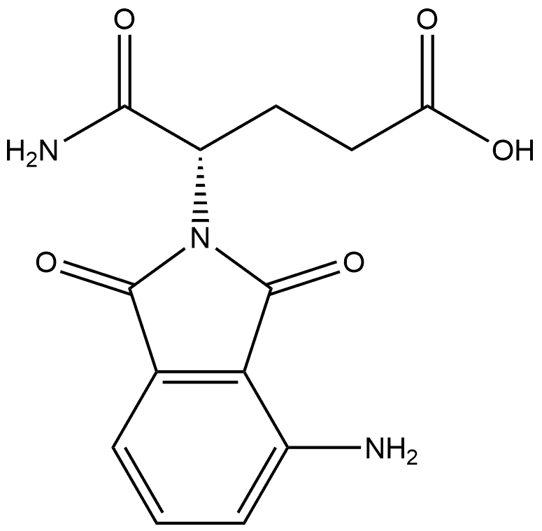 2H-Isoindole-2-butanoic acid, 4-amino-γ-(aminocarbonyl)-1,3-dihydro-1,3-dioxo-, (γS)- 结构式