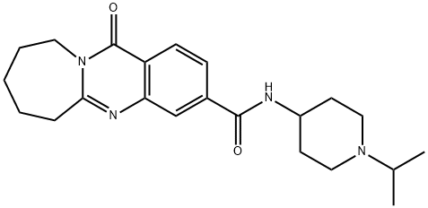 Azepino[2,1-b]quinazoline-3-carboxamide, 6,7,8,9,10,12-hexahydro-N-[1-(1-methylethyl)-4-piperidinyl]-12-oxo- 结构式