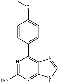 6-(4-Methoxyphenyl)-9H-purin-2-amine 结构式