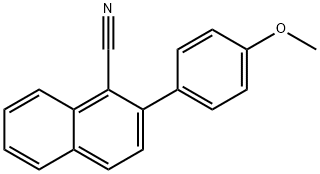 2-(4-Methoxyphenyl)-1-naphthonitrile 结构式