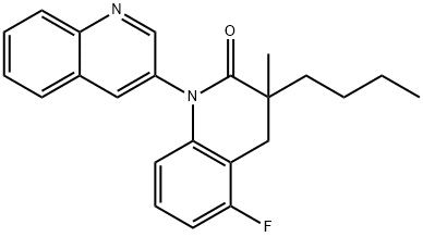 3-Butyl-5-fluoro-3-methyl-3,4-dihydro-2H-[1,3''-biquinolin]-2-one 结构式