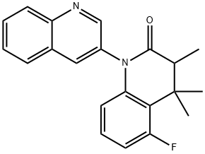 5-Fluoro-3,4,4-trimethyl-3,4-dihydro-2H-[1,3''-biquinolin]-2-one 结构式