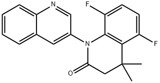 5,8-Difluoro-4,4-dimethyl-3,4-dihydro-2H-[1,3''-biquinolin]-2-one 结构式