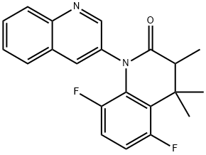 5,8-Difluoro-3,4,4-trimethyl-3,4-dihydro-2H-[1,3''-biquinolin]-2-one 结构式