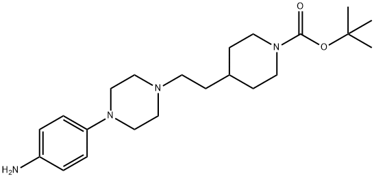 4-[4-[2-(1-BOC-4-哌啶基)乙基]-1-哌嗪基]苯胺 结构式