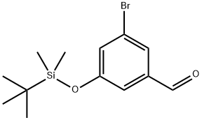 3-Bromo-5-((tert-butyldimethylsilyl)oxy)benzaldehyde 结构式