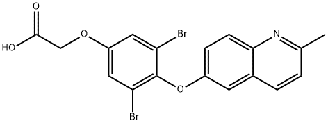 2-(3,5-Dibromo-4-((2-methylquinolin-6-yl)oxy)phenoxy)acetic acid 结构式