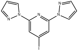 4-碘-2,6-二(1H-吡唑-1-基)-吡啶 结构式