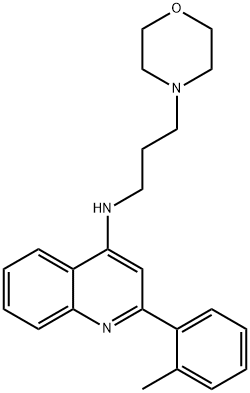 N-(3-Morpholinopropyl)-2-(o-tolyl)quinolin-4-amine 结构式
