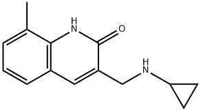 3-Cyclopropylaminomethyl-8-methyl-1H-quinolin-2-one 结构式