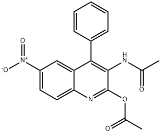 3-Acetamido-6-nitro-4-phenylquinolin-2-yl acetate 结构式