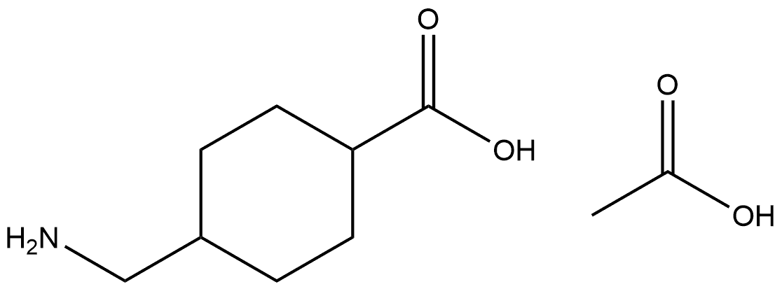 4-(氨基甲基)-环己酸 乙酸酯 (1:1) 结构式