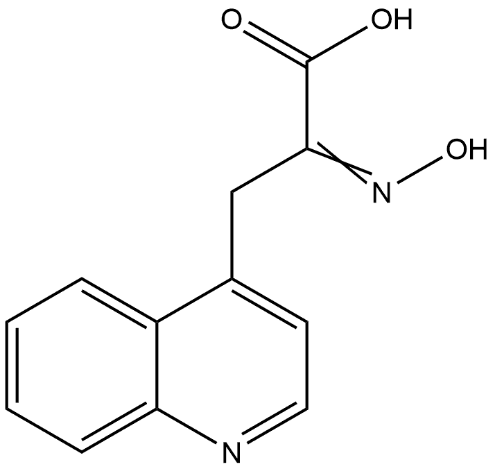 4-Quinolinepropanoic acid, α-(hydroxyimino)- 结构式