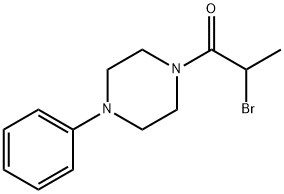 2-Bromo-1-(4-phenylpiperazin-1-yl)propan-1-one 结构式