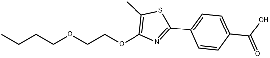 Benzoic acid, 4-[4-(2-butoxyethoxy)-5-methyl-2-thiazolyl]- 结构式