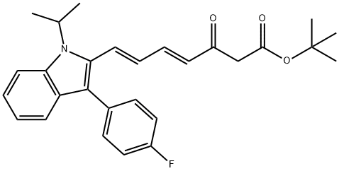 Fluvastatin 3-Oxo-4,6-diene O-tert-Butyl Ester 结构式