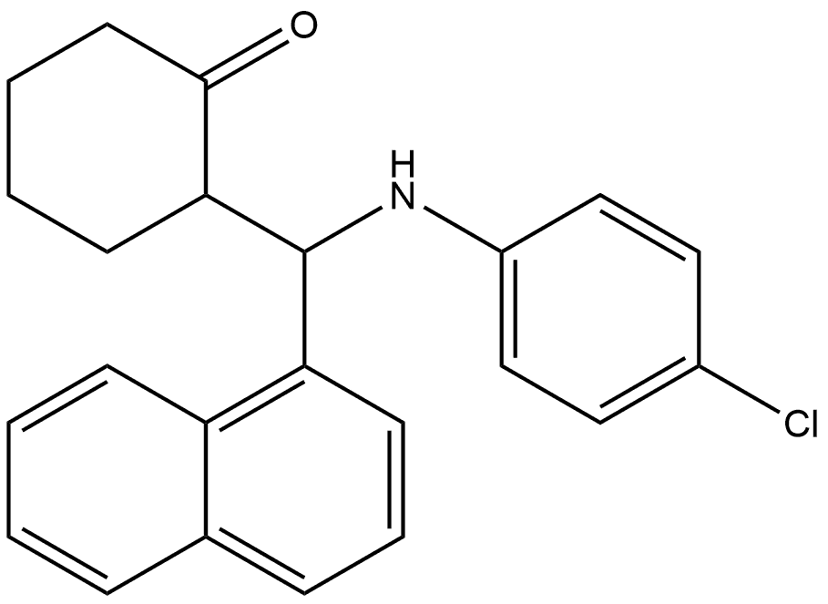 2-(((4-Chlorophenyl)amino)(naphthalen-1-yl)methyl)cyclohexanone 结构式