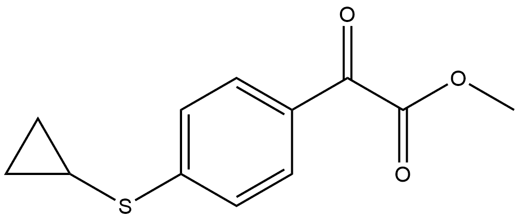 Methyl 4-(cyclopropylthio)-α-oxobenzeneacetate 结构式