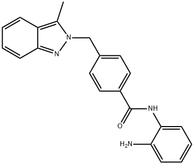 N-(2-Aminophenyl)-4-((3-methyl-2H-indazol-2-yl)methyl)benzamide 结构式