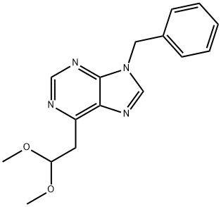 9-Benzyl-6-(2,2-dimethoxyethyl)-9H-purine 结构式