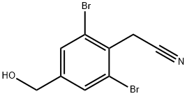 2,6-二溴-4-羟甲基苯乙腈 结构式