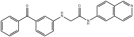 2-((3-Benzoylphenyl)amino)-N-(isoquinolin-6-yl)acetamide 结构式