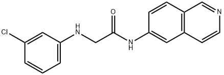 2-((3-Chlorophenyl)amino)-N-(isoquinolin-6-yl)acetamide 结构式