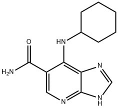 7-(Cyclohexylamino)-3H-imidazo[4,5-b]pyridine-6-carboxamide 结构式